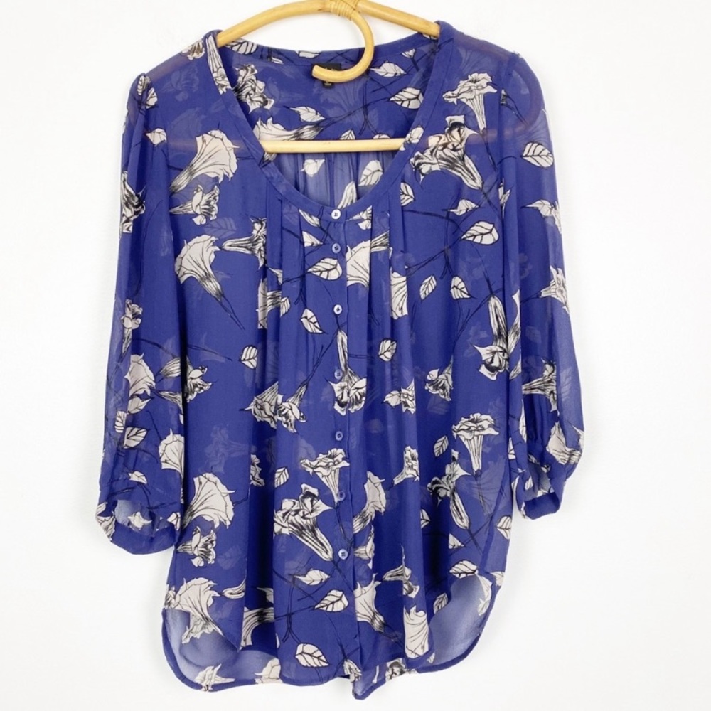 Aritzia | t. babaton | Silk Chiffon Floral Blouse